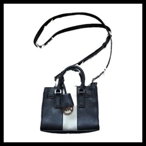 Michael Kors Black and White Crossbody Bag with Sophisticated Design
